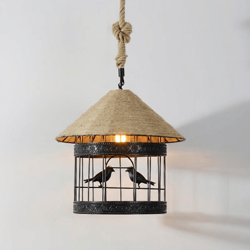 Retro Hemp Rope Interesting Pendant Light