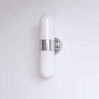 Vertical Capsule Glass Wall Sconce