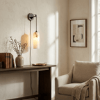 Monty Alabaster Plug-in Wall Lamp