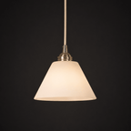 Conical Alabaster Brass Pendant Lamp