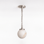 Luna Alabaster Globe Pendant Light