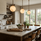 Luna Alabaster Globe Pendant Light