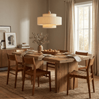 Tiered Linen Pendant Lamp