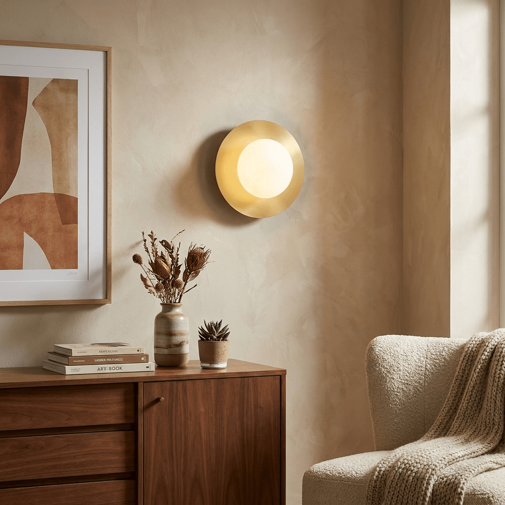 Selene Alabaster Moon Wall Sconce