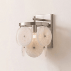 Rosette Alabaster Disc Sconce