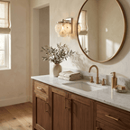 Rosette Alabaster Disc Sconce