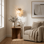 Rosette Alabaster Disc Sconce