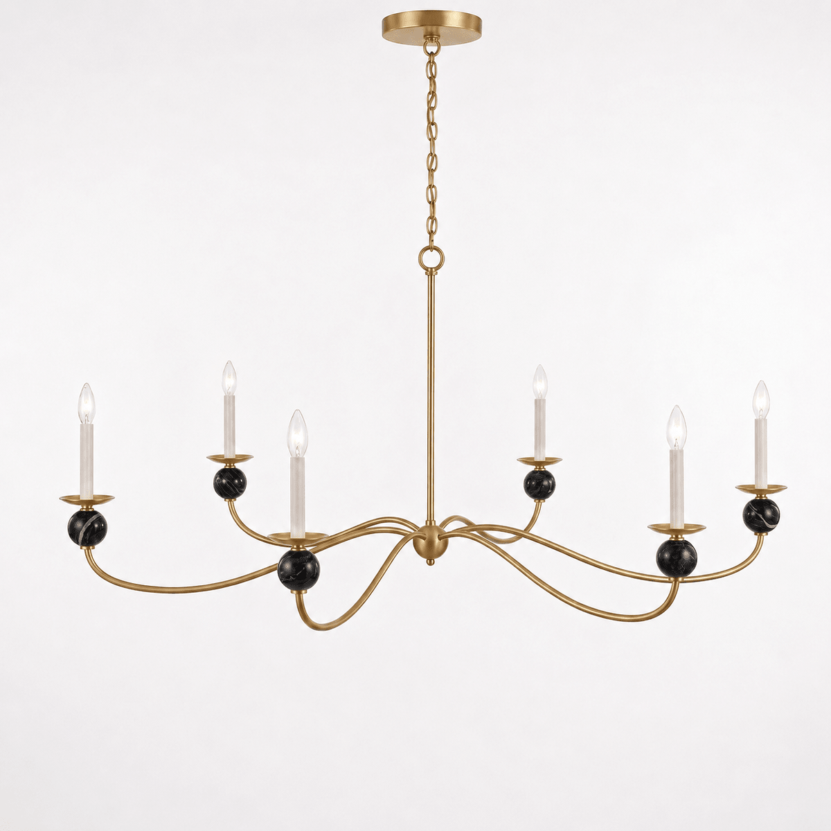 Meander Brass Chandelier