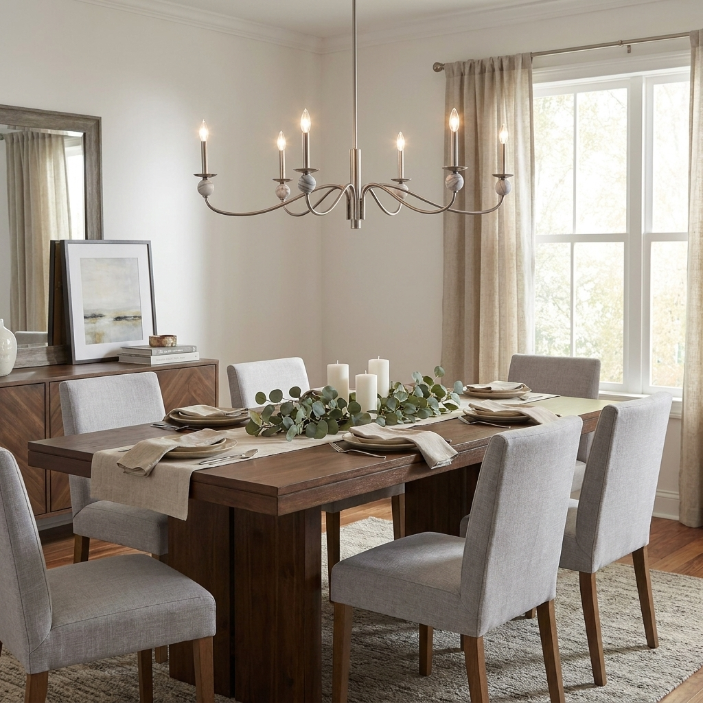 Linden Wave Arm Chandelier