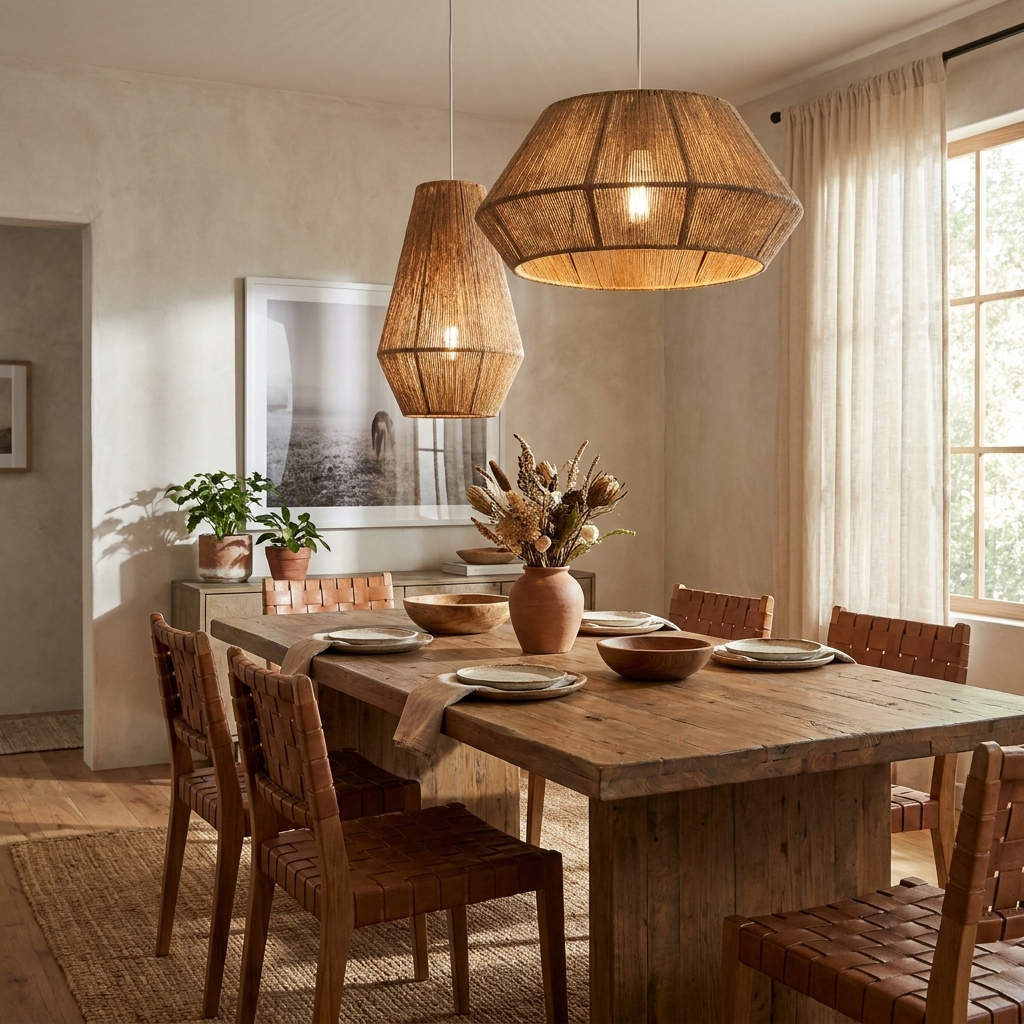 Twine Faceted Rope Pendant Lamp