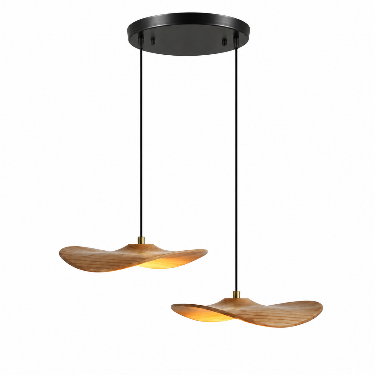 Gyre Wood Blade Chandelier