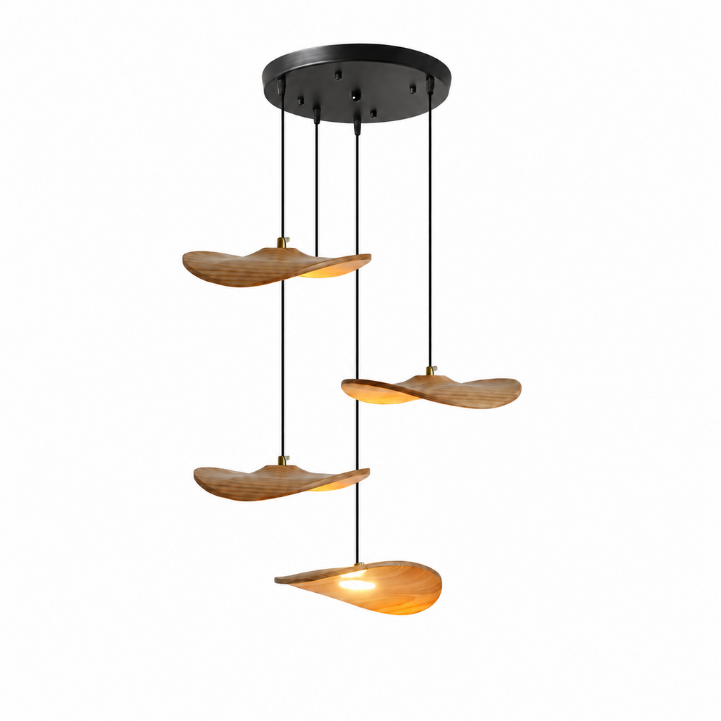 Gyre Wood Blade Chandelier