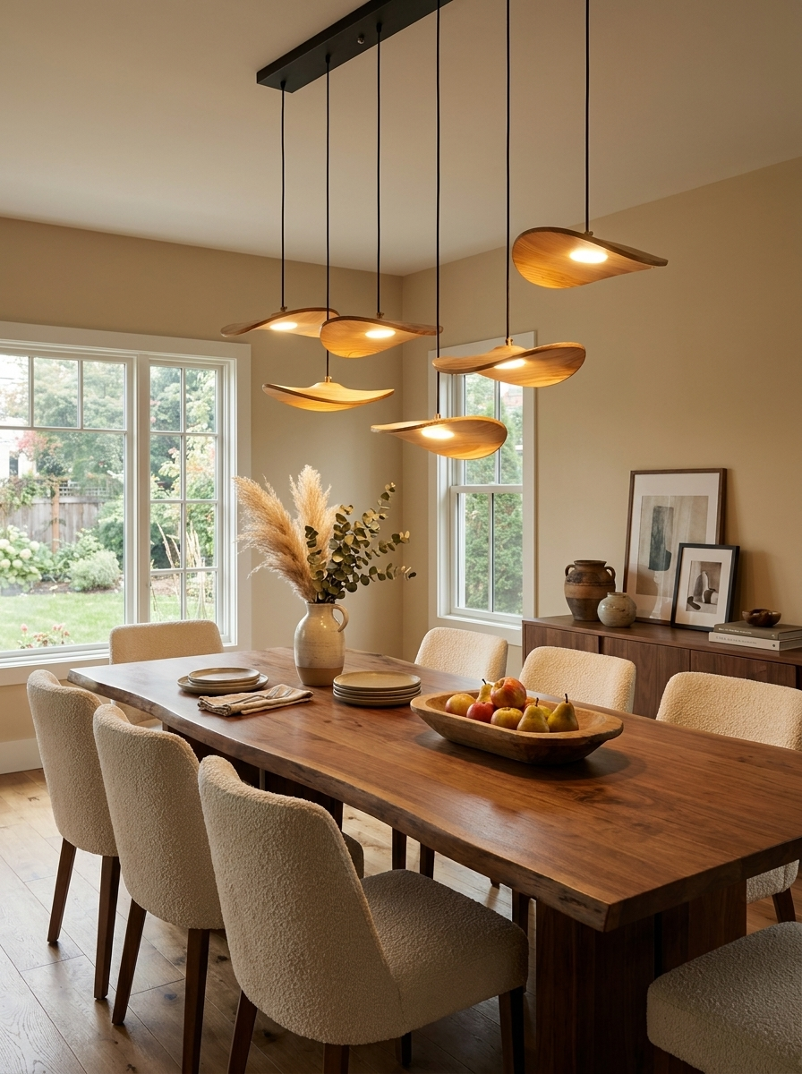 Gyre Wood Blade Chandelier