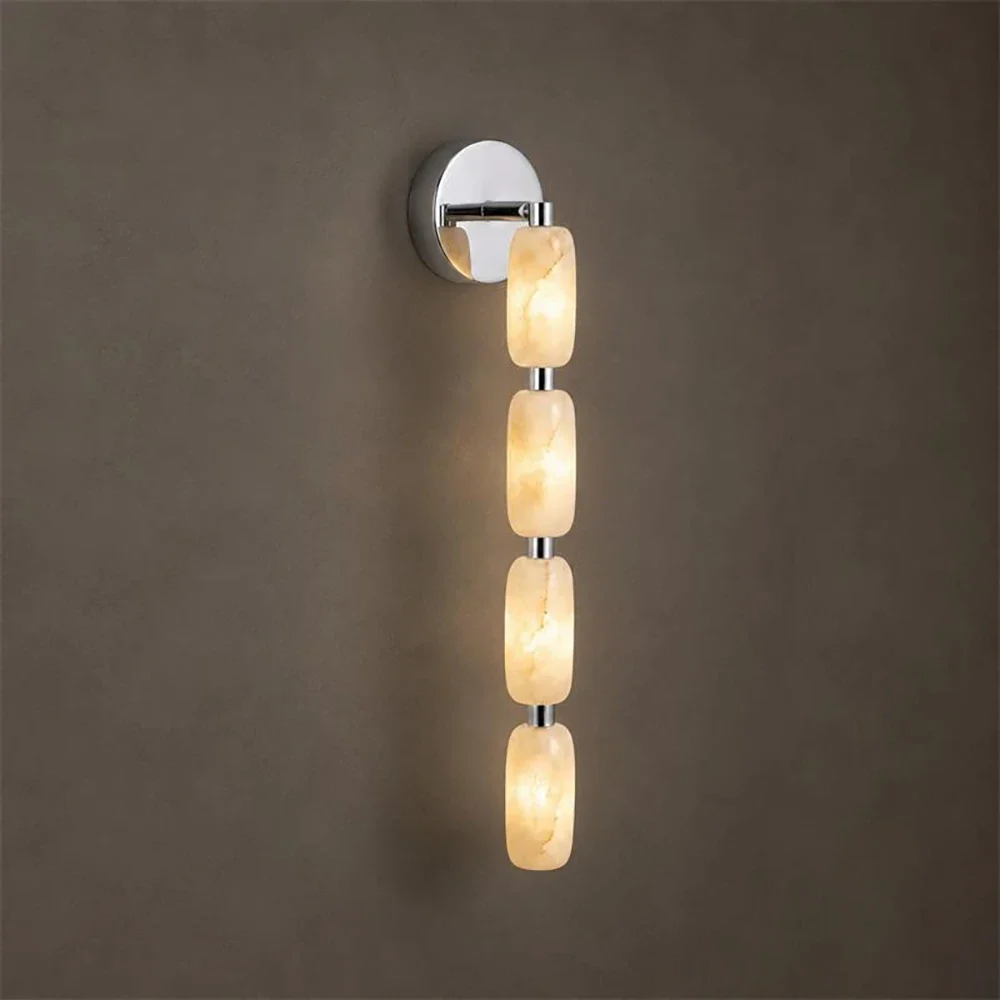 Chaplet Beaded Alabaster Wall Sconce