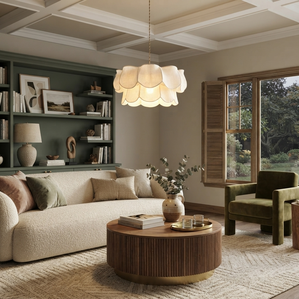 Camellia Fabric Pendant Lamp