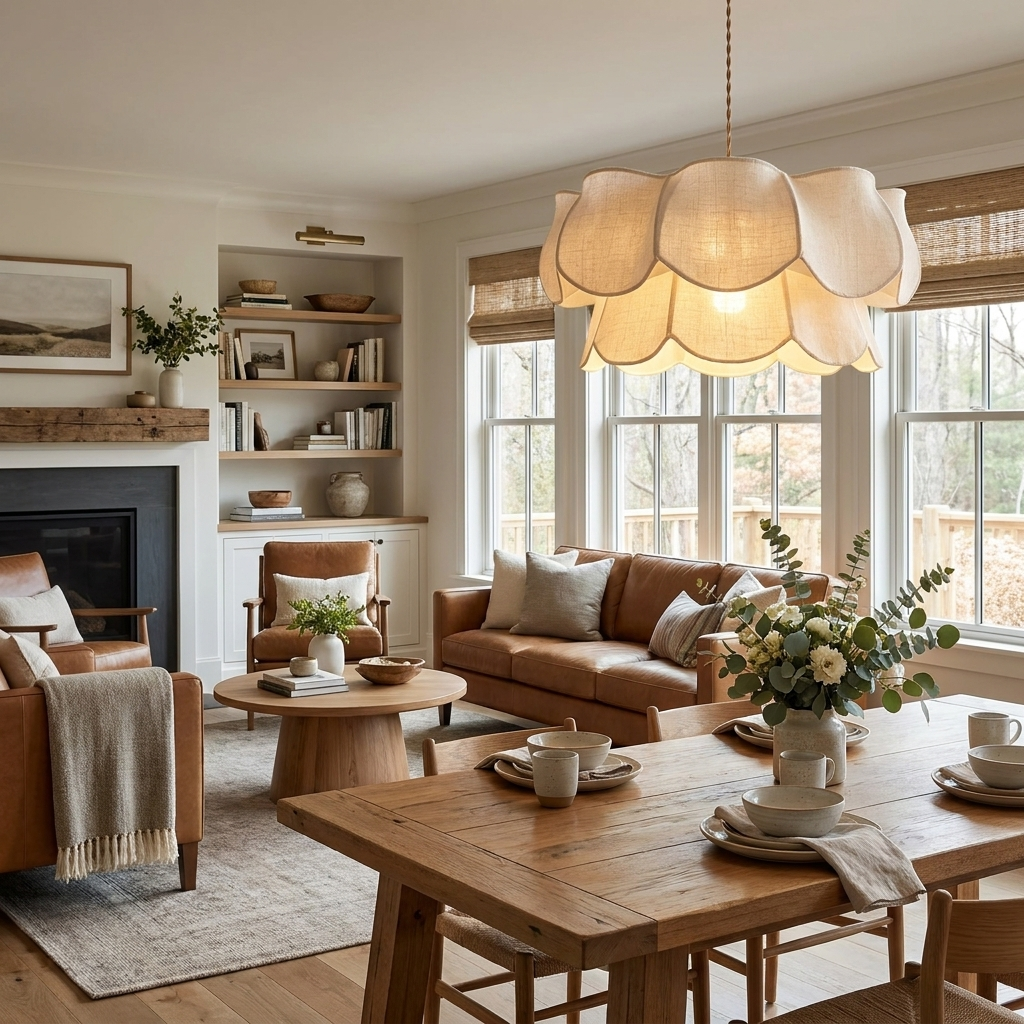 Camellia Fabric Pendant Lamp
