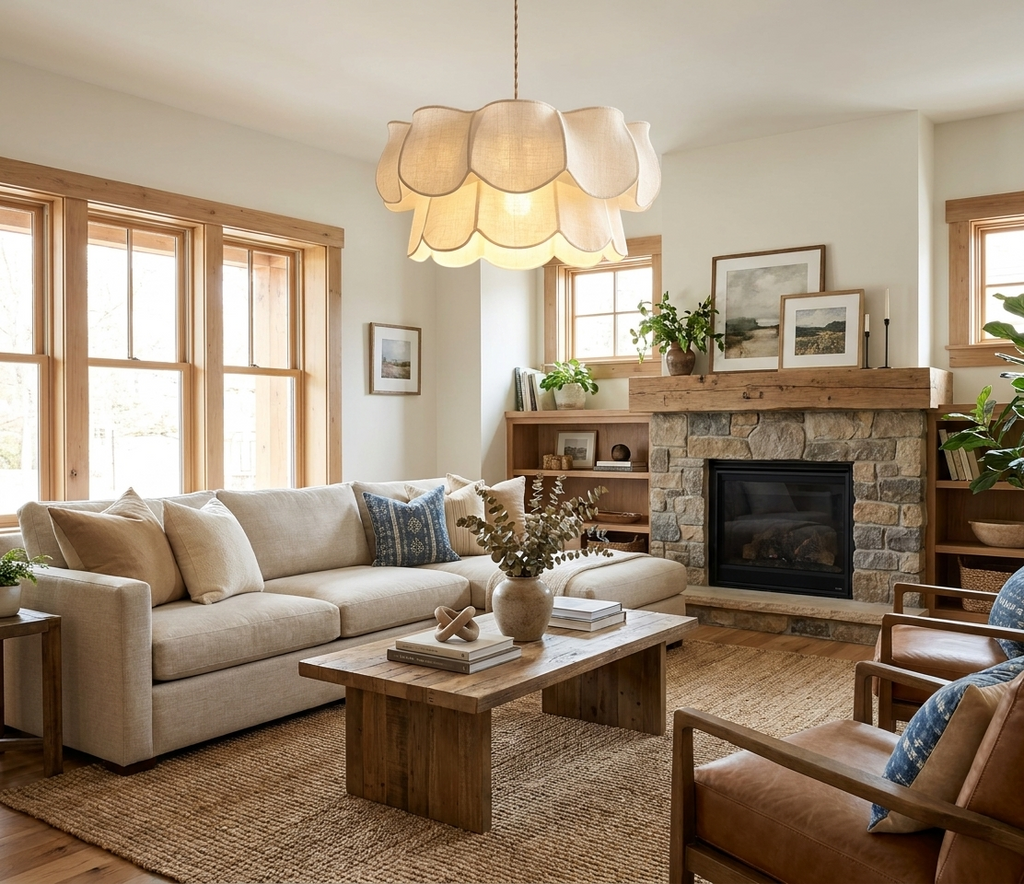 Camellia Fabric Pendant Lamp