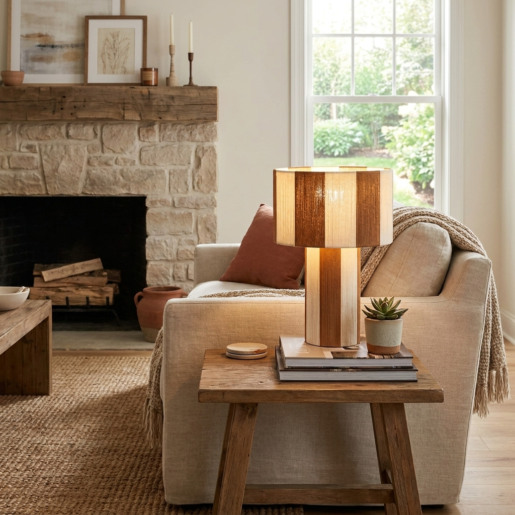 Spool Cotton Thread Table Lamp
