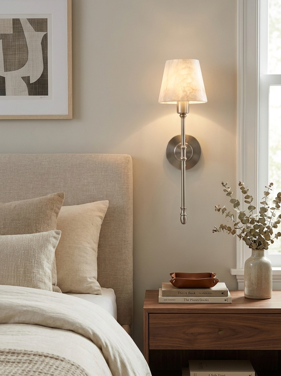 Quill Alabaster Wall Sconce