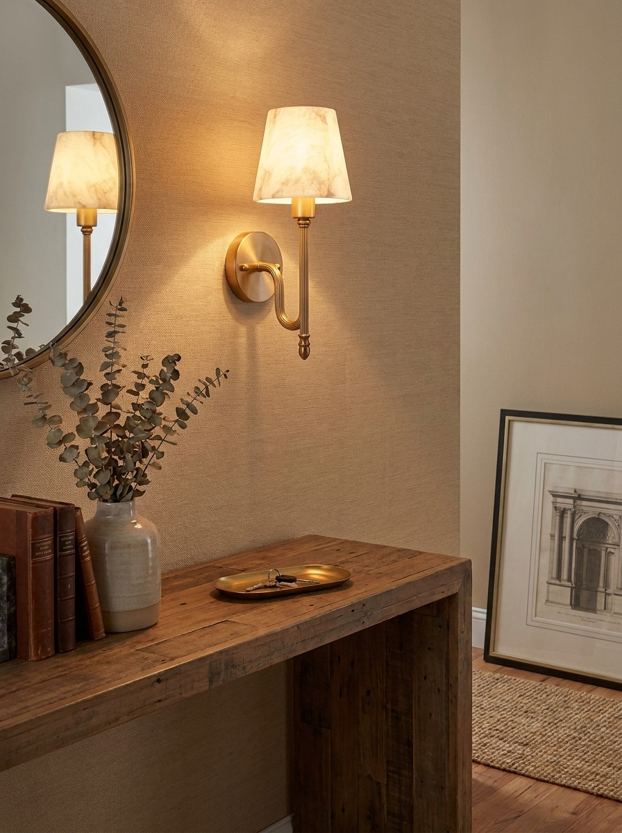Reed Alabaster Wall Sconce