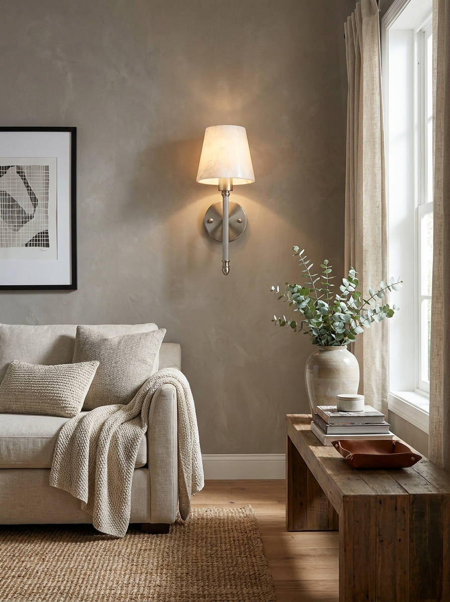 Reed Alabaster Wall Sconce