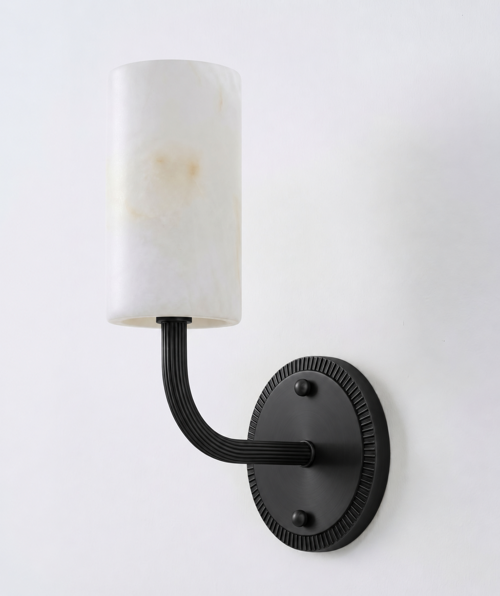 Rosette Alabaster Wall Sconce