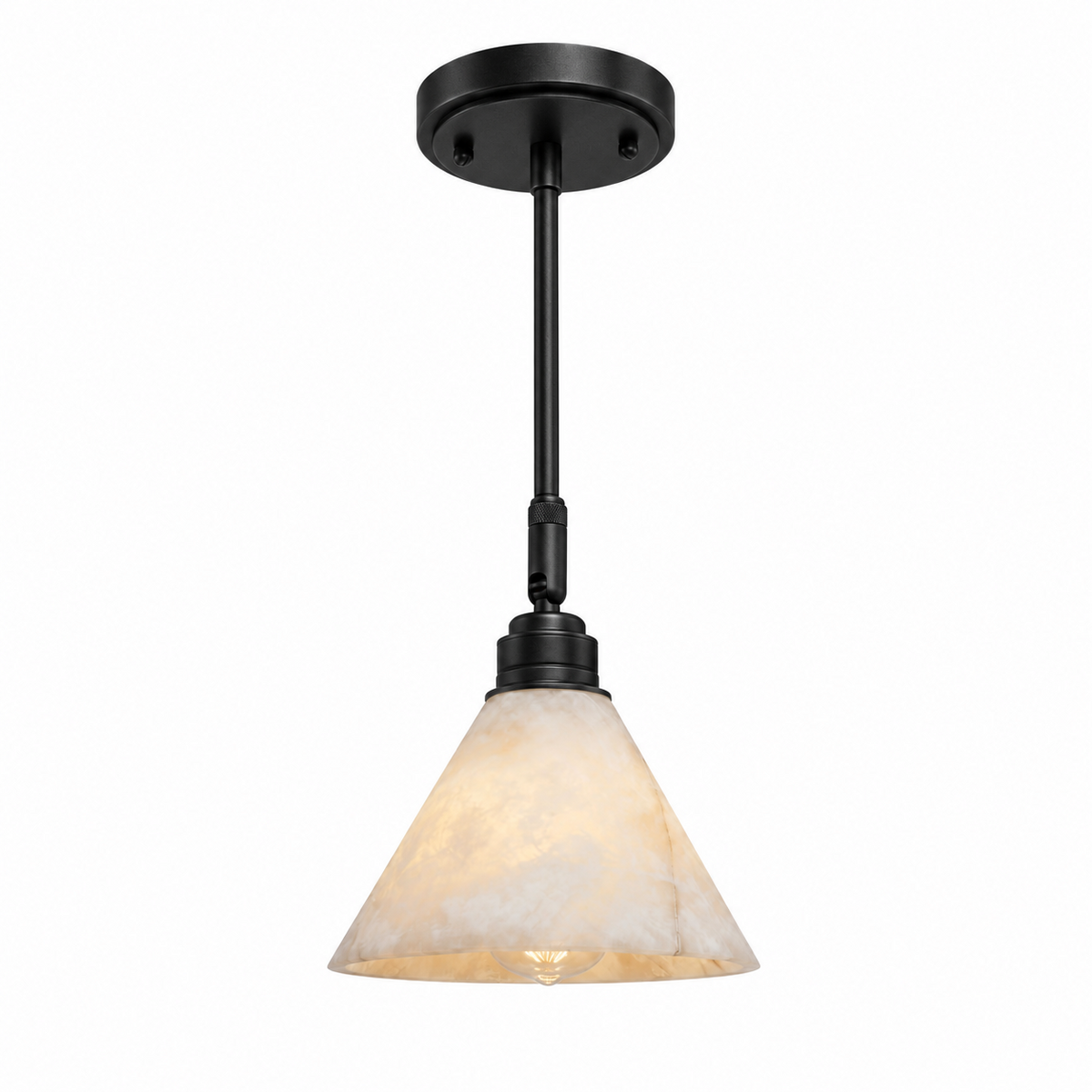 Thessa Alabaster Cone Pendant Light