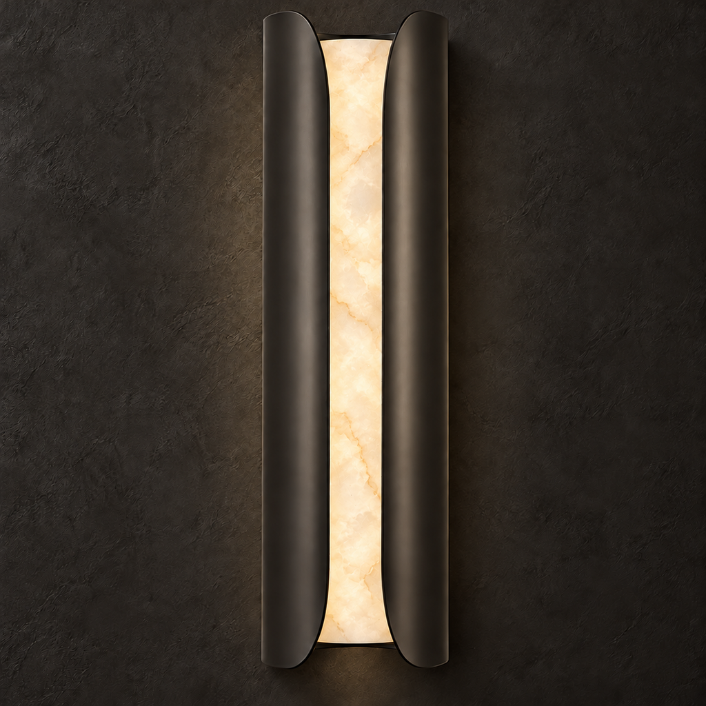 Cradled Alabaster Sconce