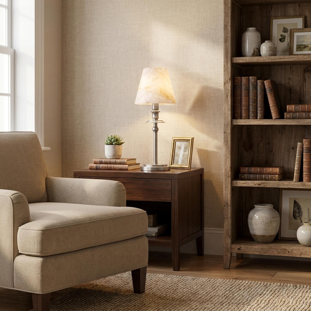 Pellisane Alabaster Shade Table Lamp