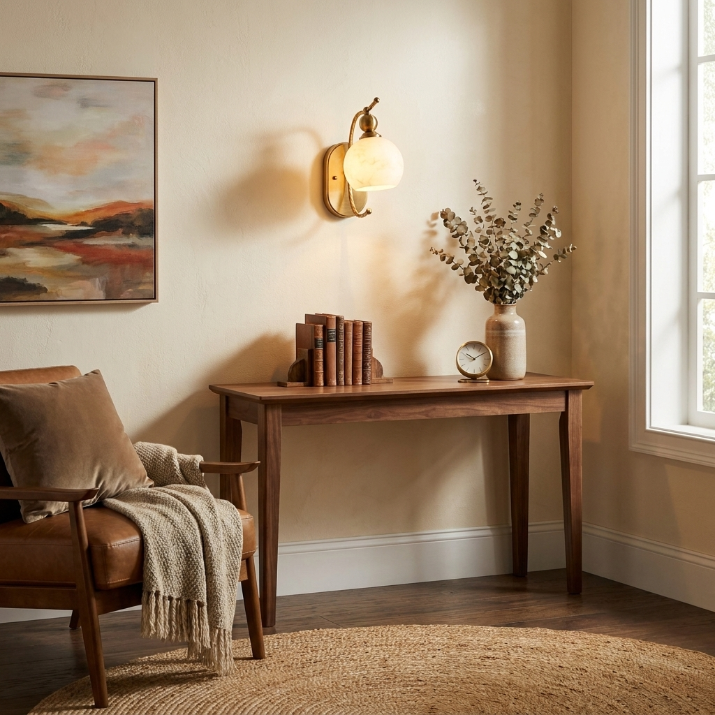 Spirelle Twisted Arm Alabaster Wall Sconce