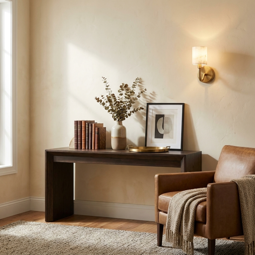 Pellarine Alabaster Cylinder Wall Sconce