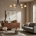 Pebrelle Alabaster Semi-Flush Ceiling Light