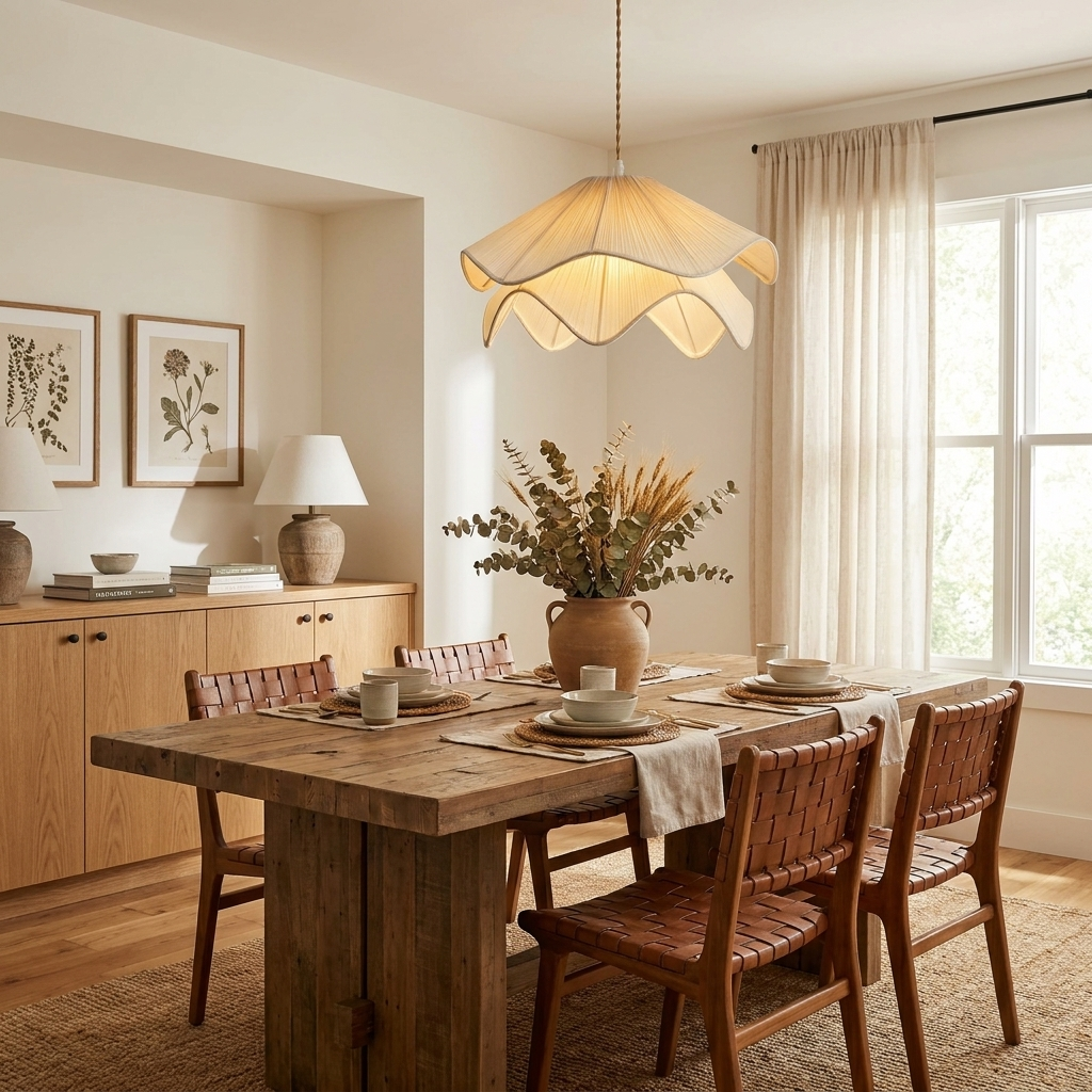 Ondulie Ruffle Fabric Pendant Light