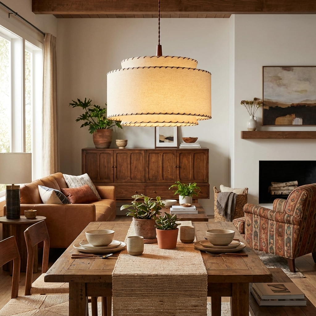 Ourlette Tiered Fabric Pendant Light