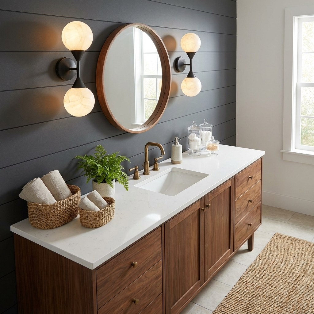 Duolune Alabaster Up Down Wall Sconce