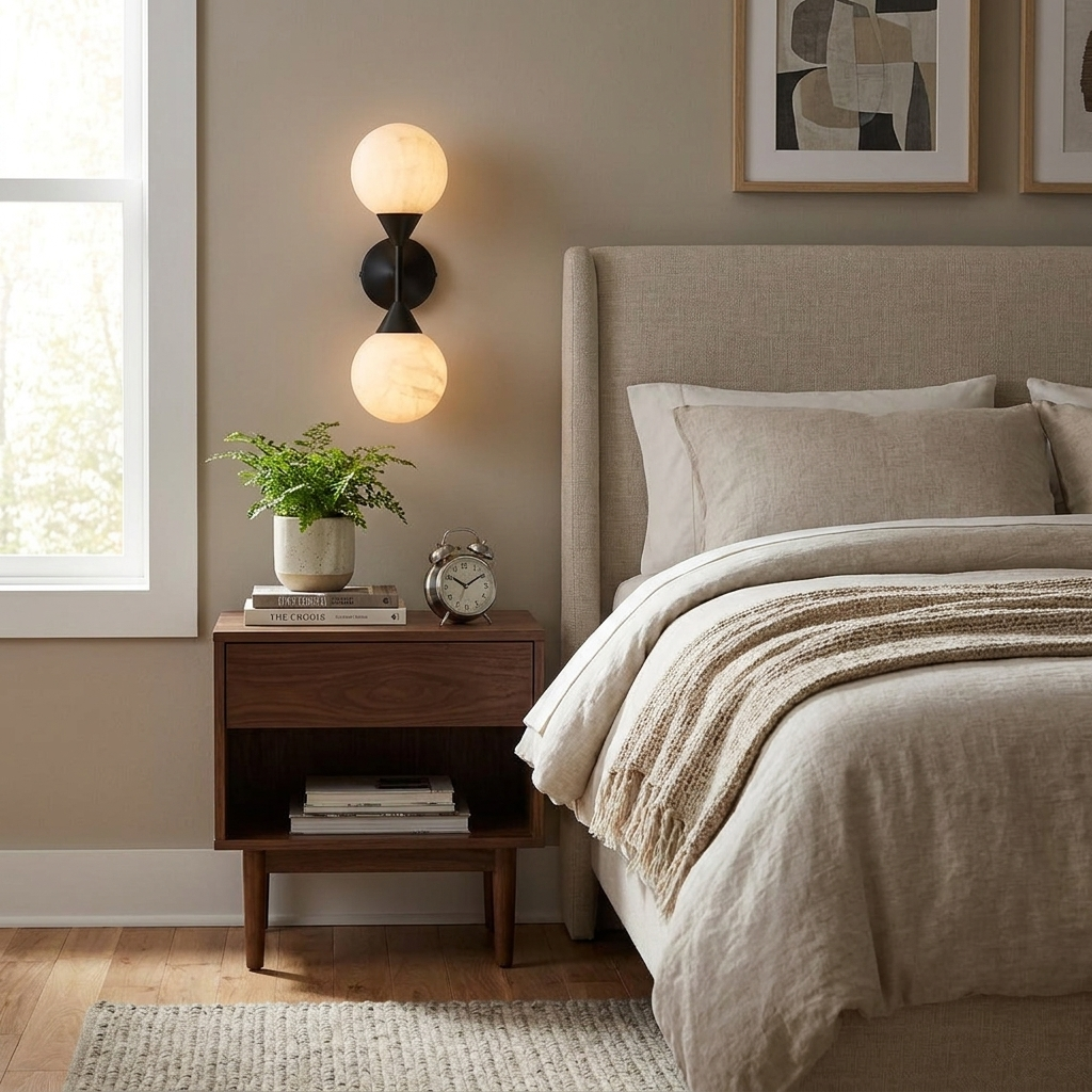 Duolune Alabaster Up Down Wall Sconce
