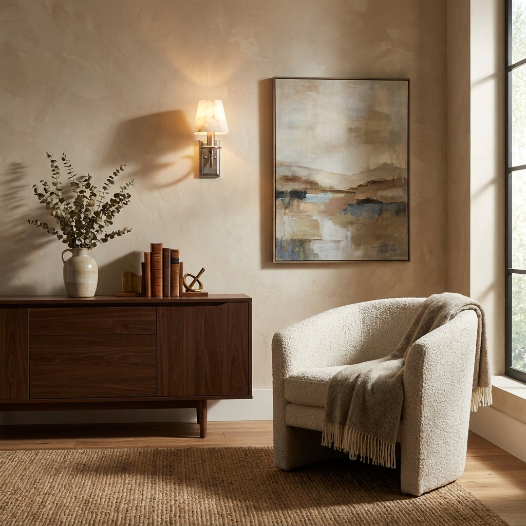 Ambrevil Alabaster Shade Wall Sconce