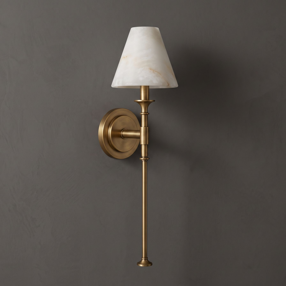 Peruvelle Alabaster Torch Wall Sconce