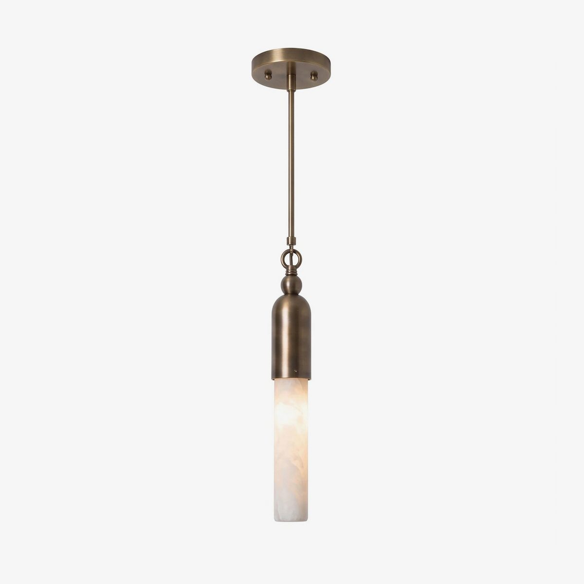Colonnette Alabaster Rod Mini Pendant Light
