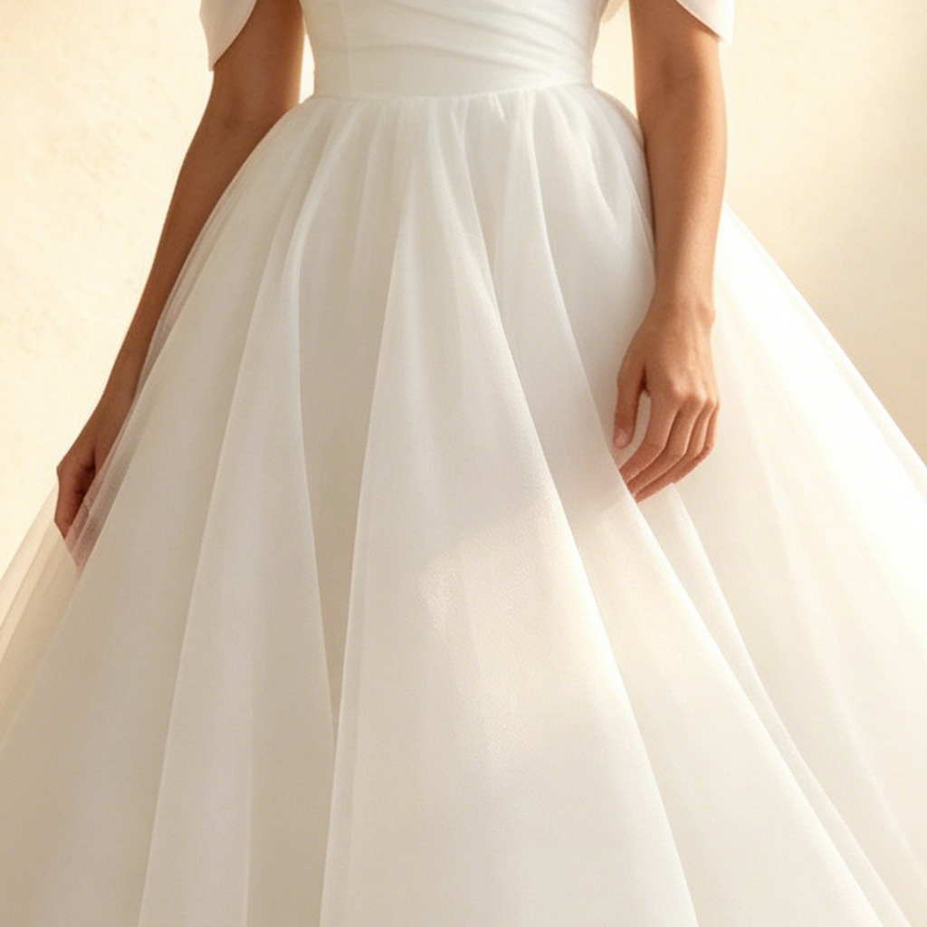 Off-Shoulder A-Linien Abendkleid aus Chiffon mit Herzausschnitt, Bodenlanges Gala Kleid Weiß