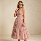 Elegantes Maxi-Abendkleid mit Spitze – Stilvolles V-Ausschnitt Spaghettiträger Festkleid