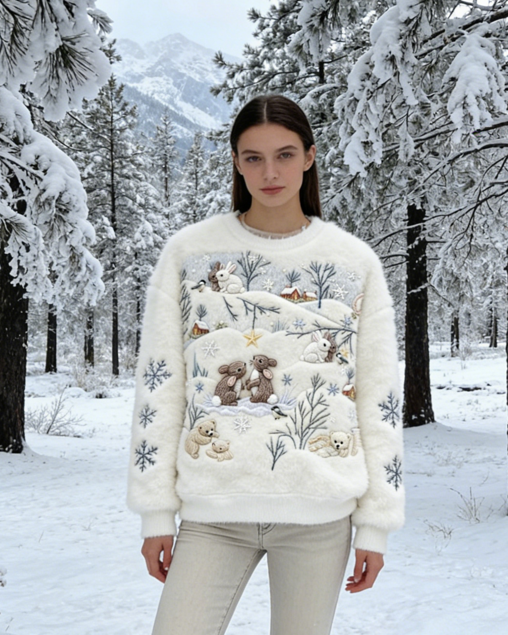 Kuscheliger Damen Flanell Hoodie mit süßem 3D-Tier-Motiv Herbst & Winter Größe S-5XL