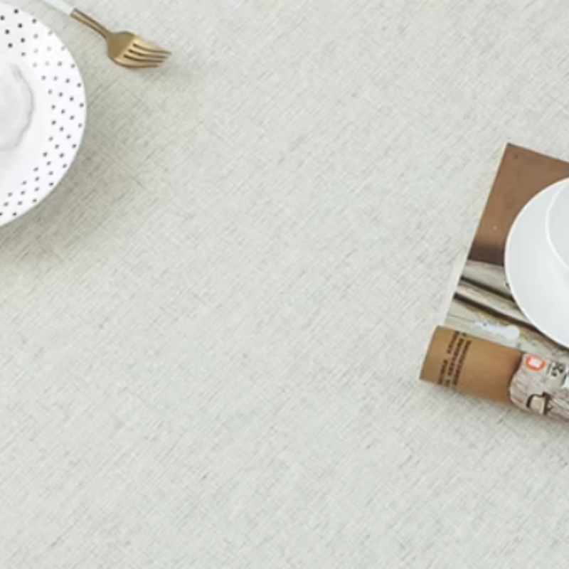 Textured Pure Linen Tablecloth - Soft Rectangle Table Cover for Dining & Kitchen, Breathable & Durable Fabric