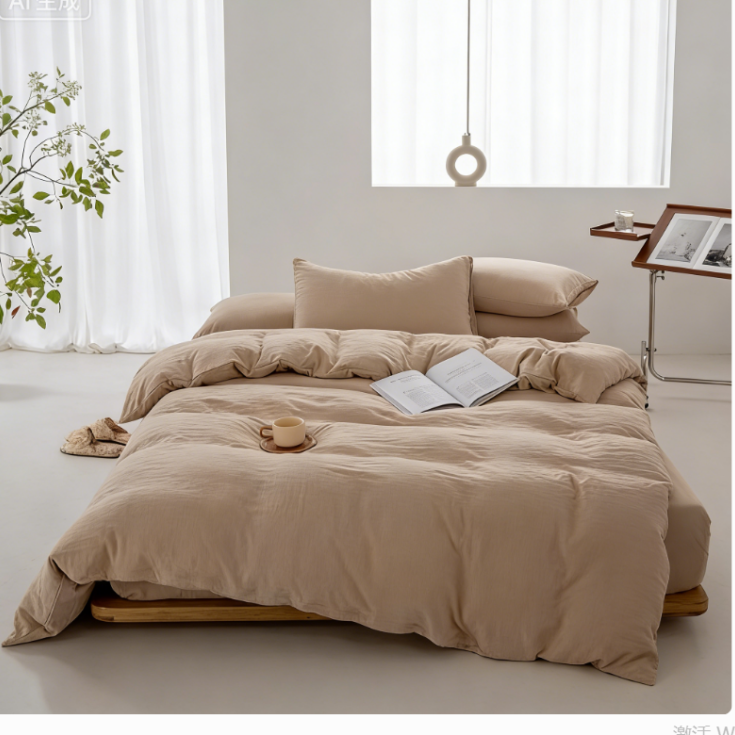 Bettwäsche-Set aus Reinleinen - Premium Leinen Bettbezug & Kopfkissenbezug - Atmungsaktives Design für Sommer & Winter