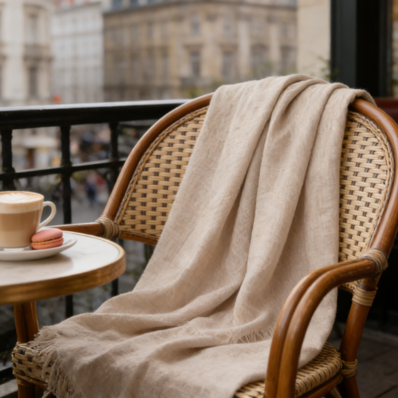 Leichter Schal aus Naturfasern – 100x190cm Große Stola – Weiches Halstuch für Damen, Ideal für Frühling & Sommer