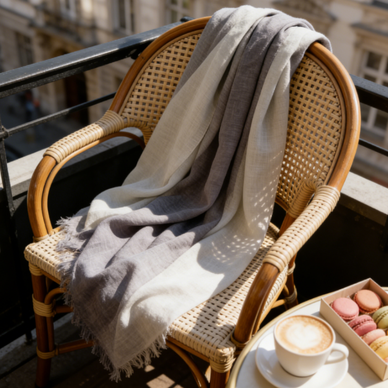 Premium XXL Schal im Zweifarbigen Design – 190x90cm Große Stola aus Naturfasern – Weiches Halstuch für Damen, Perfekt für die Übergangszeit