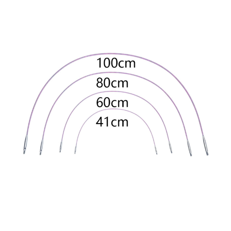 Rundstricknadel-Set mit austauschbaren Spitzen – 13 Paar Nadeln (2,75-10mm) – 4 Seillängen (41-100cm) – Profi-Strickzubehör mit Etui