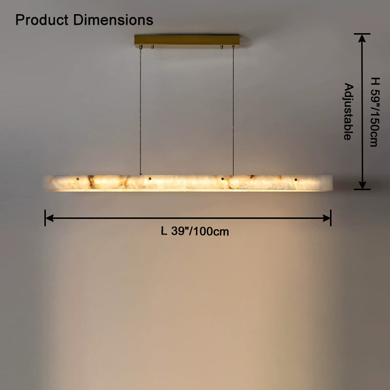 Linear Alabaster Chandelier Chandelier