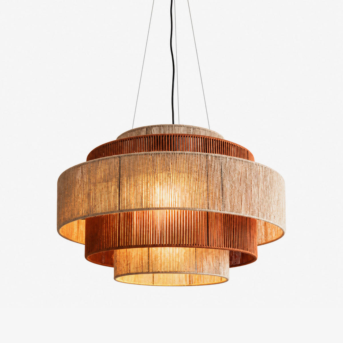 Rovenza Hemp Rope Tiered Chandelier