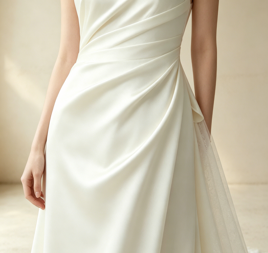 Halterneck Satin Abendkleid mit Spitze Elegant Maxi mit Schleppe Neckholder Ballkleid Ärmellos Bodenlang